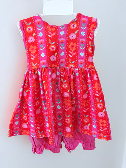 Preorder - Floral Bow Back Shortie Set / ships July