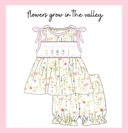 Preorder - flowers grow in the valley Shortie Set / ships July