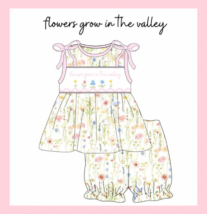 Preorder - flowers grow in the valley Shortie Set / ships July