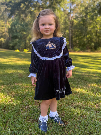 Hand Embroidered Velvet O Holy Night Dress