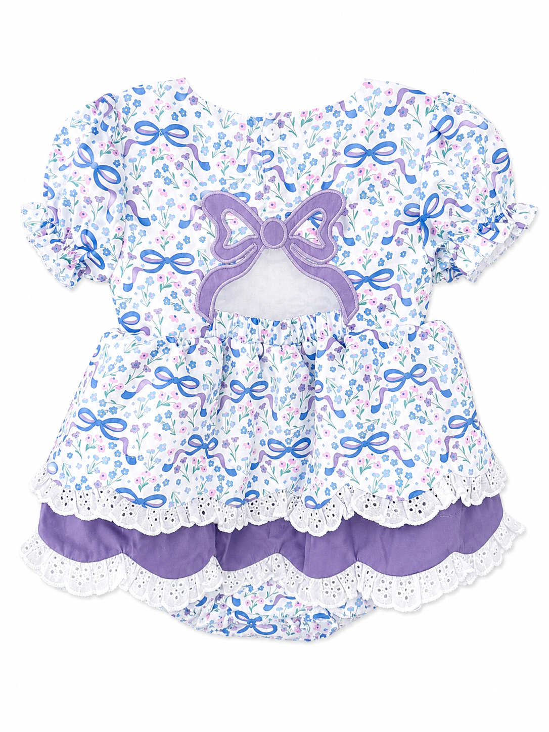 Preorder - Purple Floral Skirted Bubble / ships July
