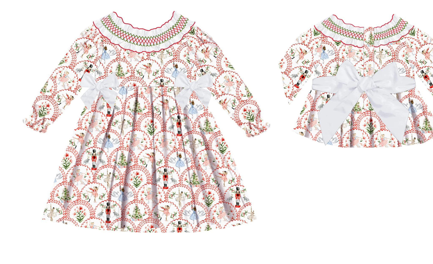 Preorder - Hand Smocked Red Nutcracker / Ships early Oct