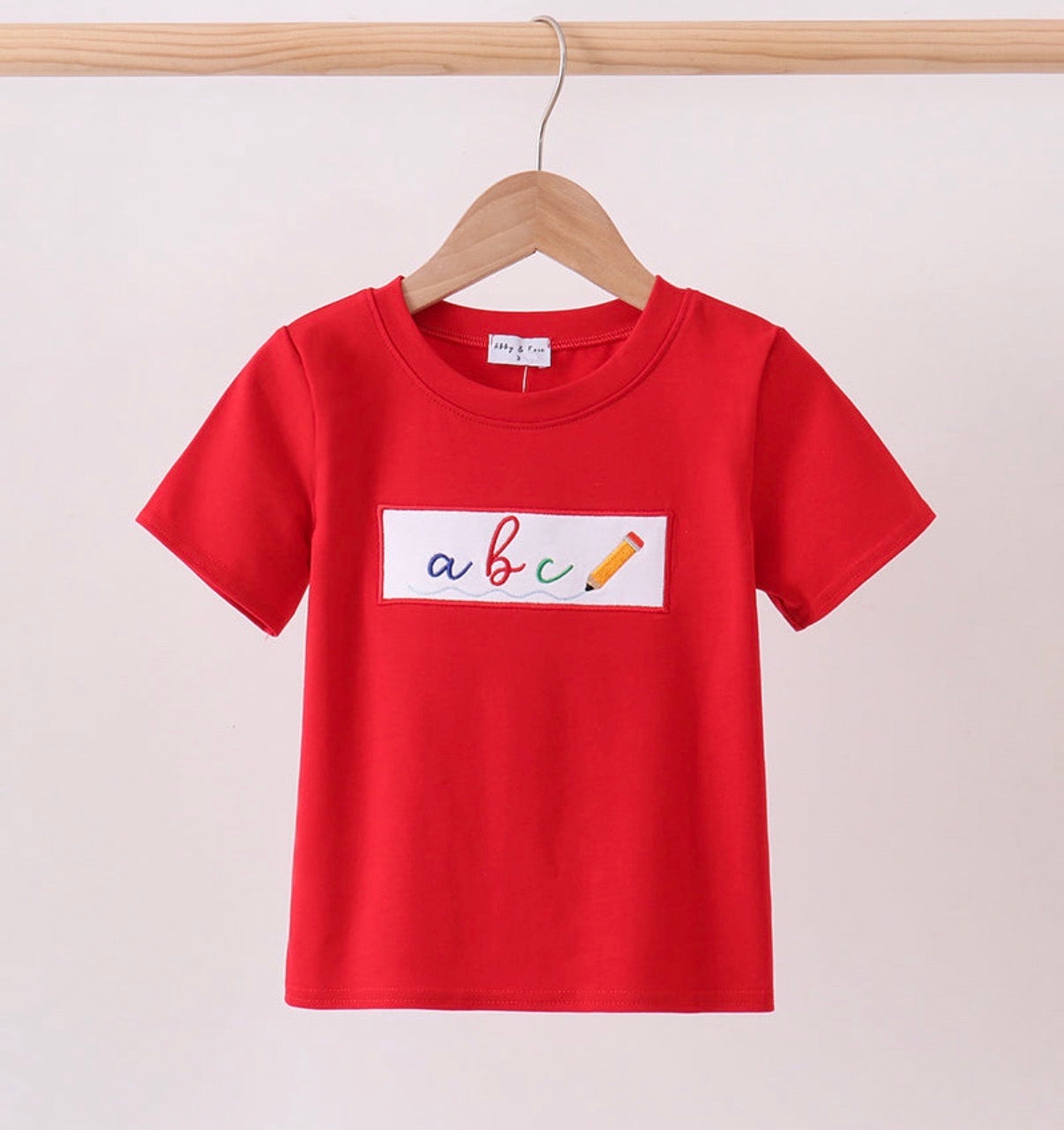 Red ABC Boys tee