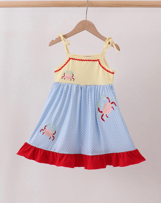 Blue/Yellow Crab Dress