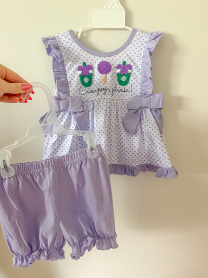 French Knot "Cake Pop, please!" Shortie set