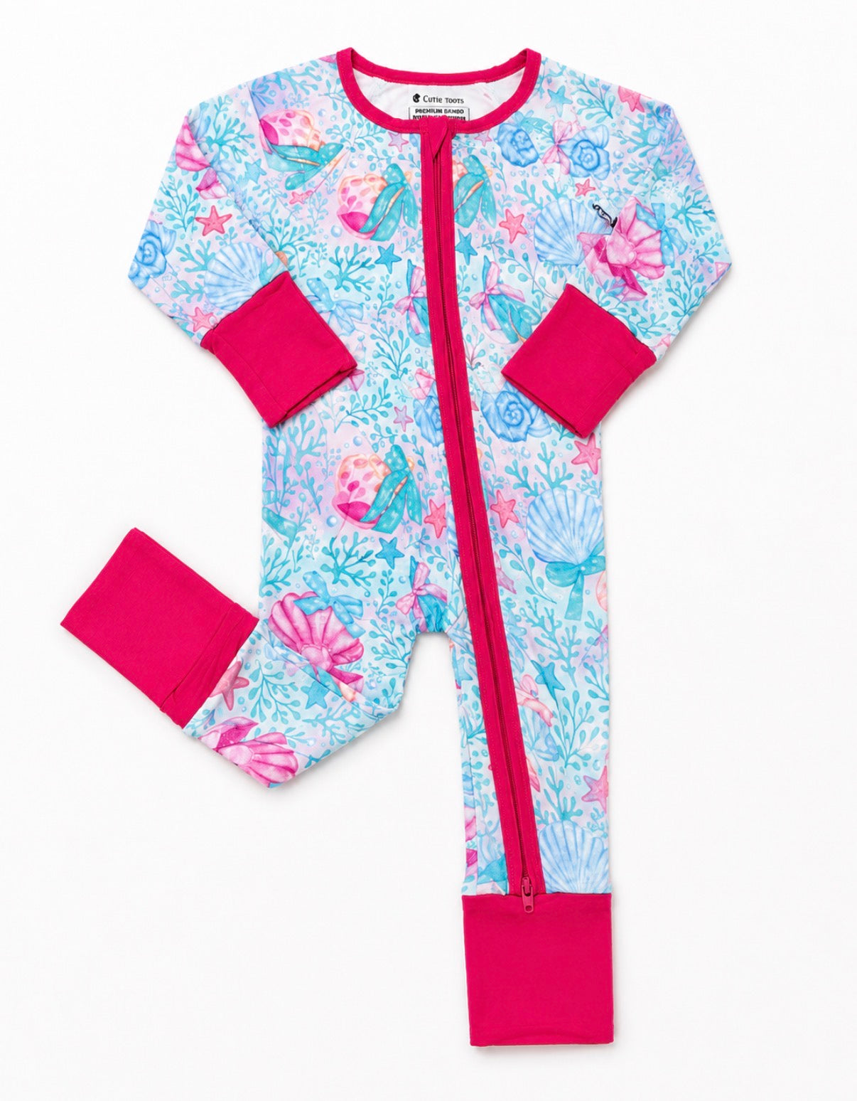 Pink and Blue Beach Bamboo Zippy
