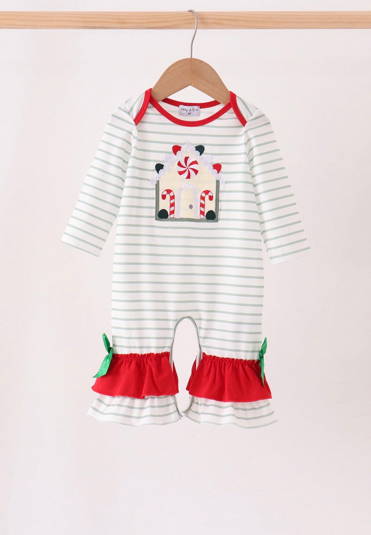 Gingerbread House Pant Romper