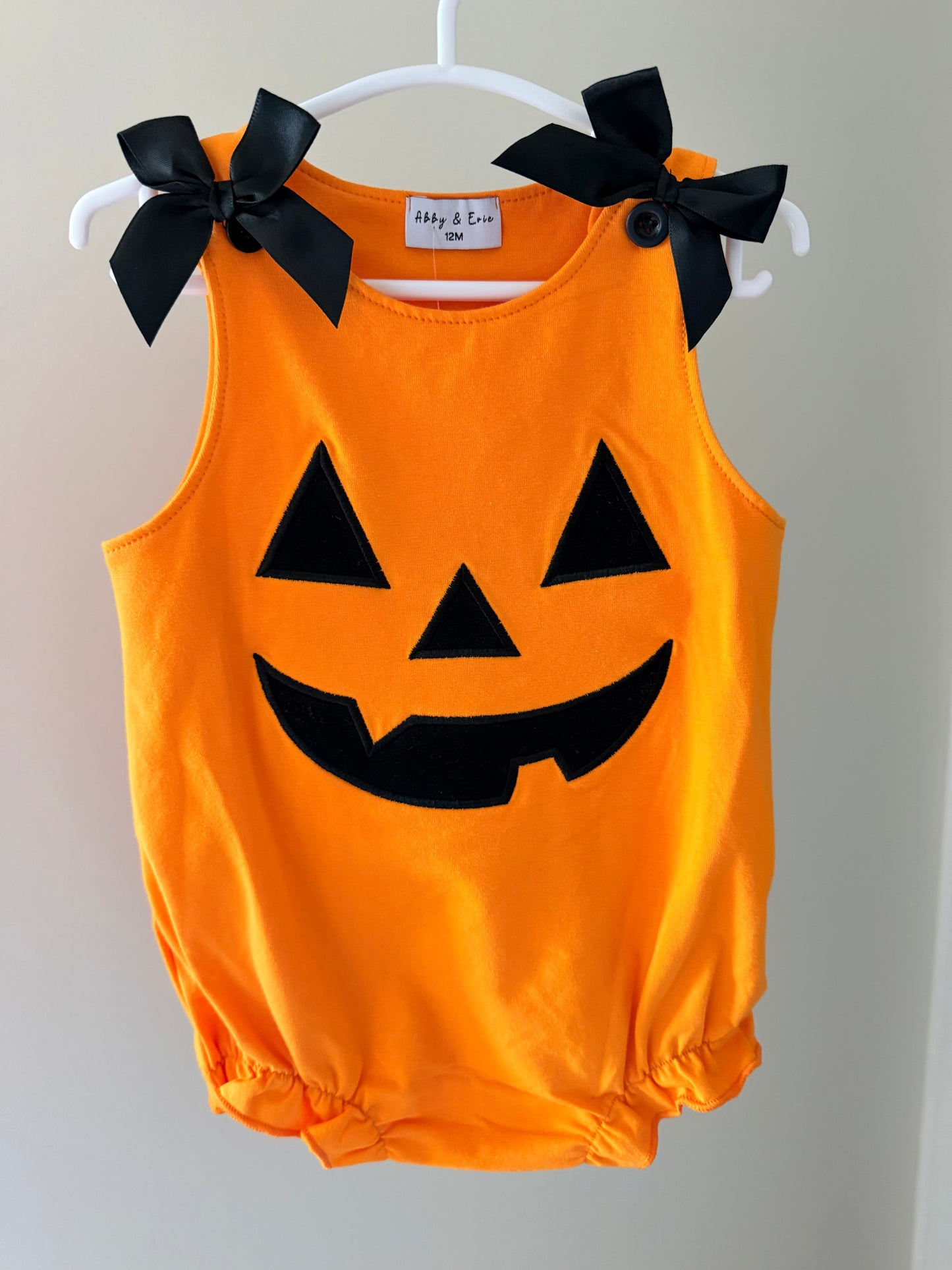 Girls Orange Pumpkin Bubble