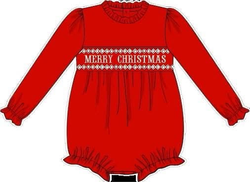 Red MERRY CHRISTMAS Pearl Bubble