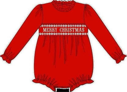 Red MERRY CHRISTMAS Pearl Bubble