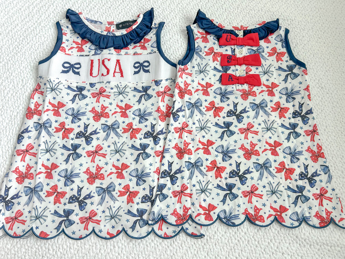 Hand Smocked USA Dress