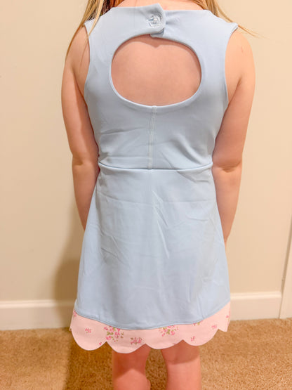Green / gingham bow athletic dress