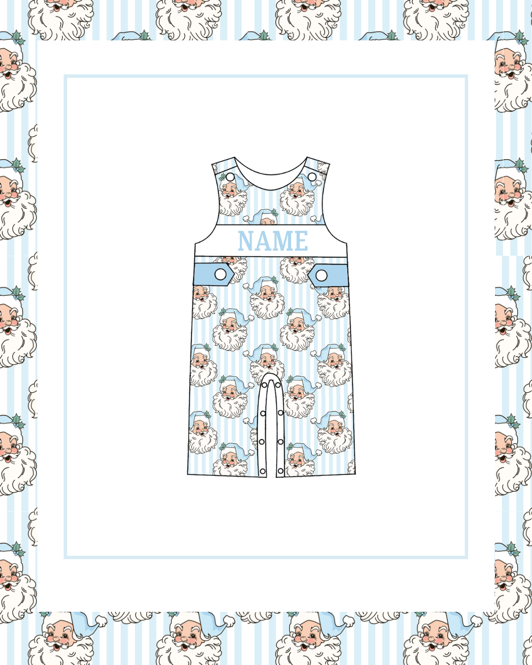 Preorder / Blue Stripe Santa Jon Jon - Ships late October