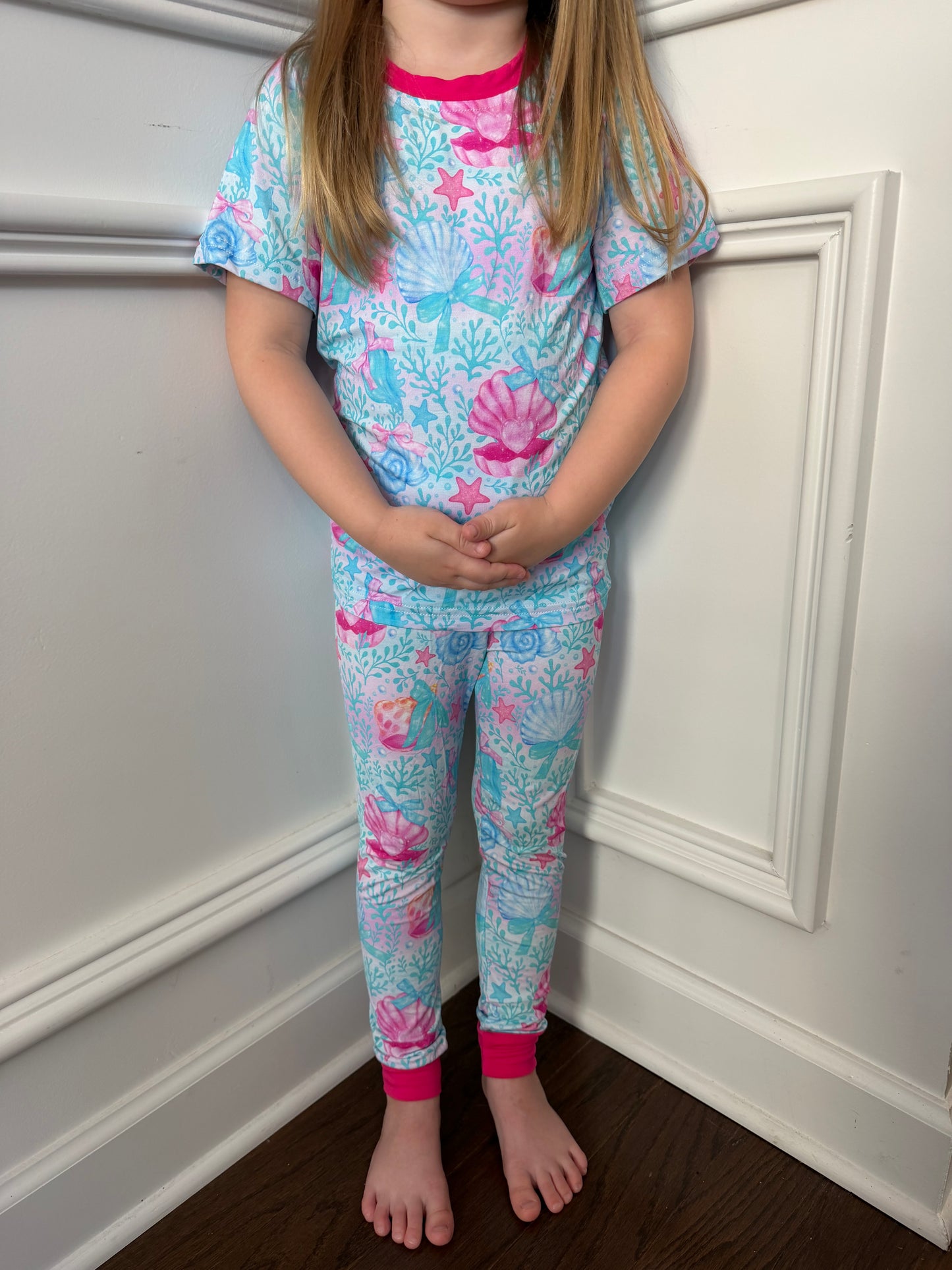 Pink and Blue Beach Bamboo Set