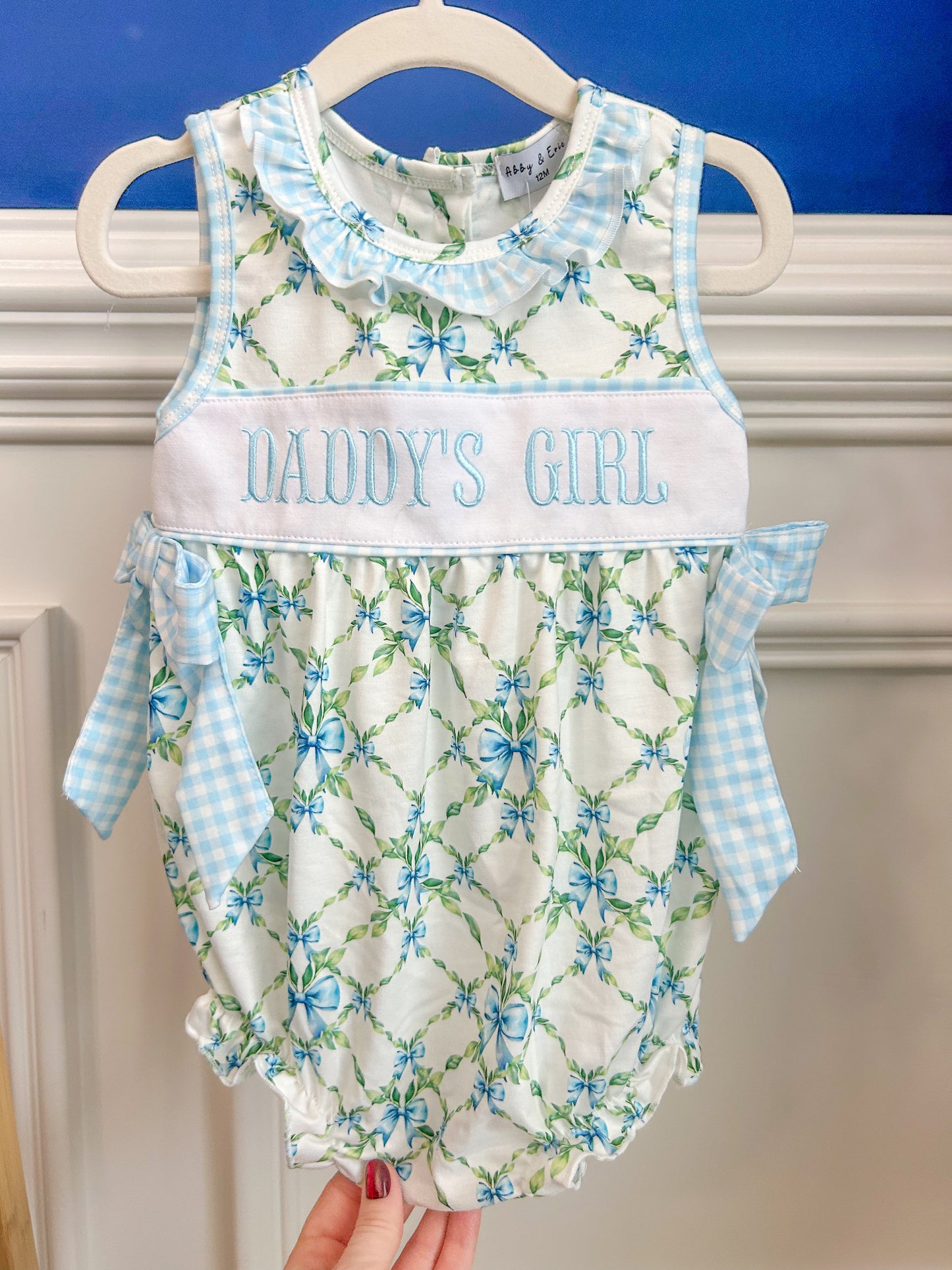 Embroidered Blue DADDY'S GIRL Bubble
