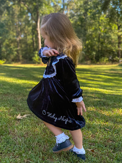 Hand Embroidered Velvet O Holy Night Dress