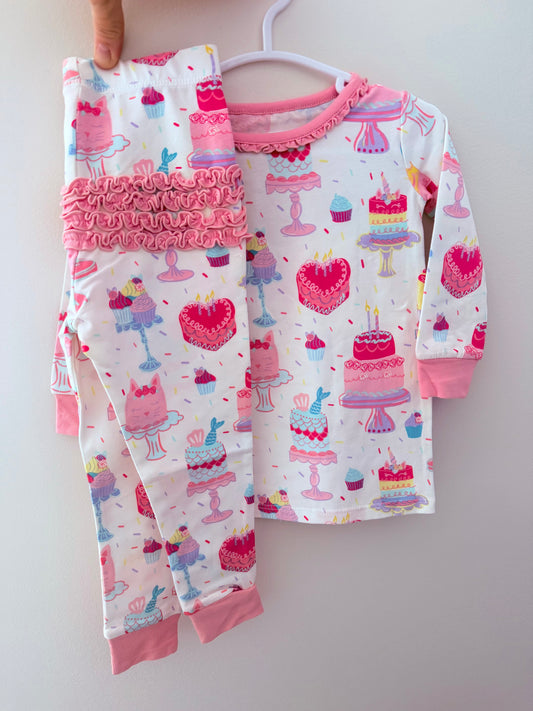 Ruffle Butt Birthday cake pajamas