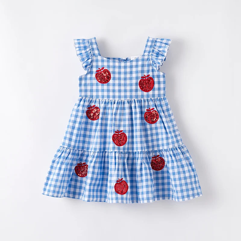 Blue Apple Dress with sequins