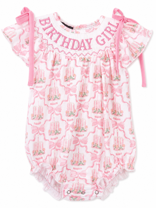 Pink Cake BIRTHDAY GIRL bubble