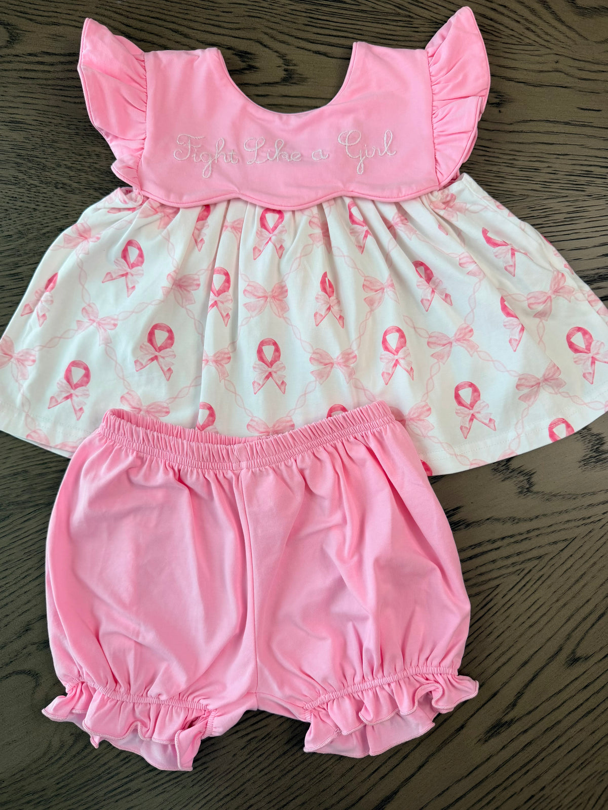 Fight Like a Girl Shortie Set - Pink Ribbon