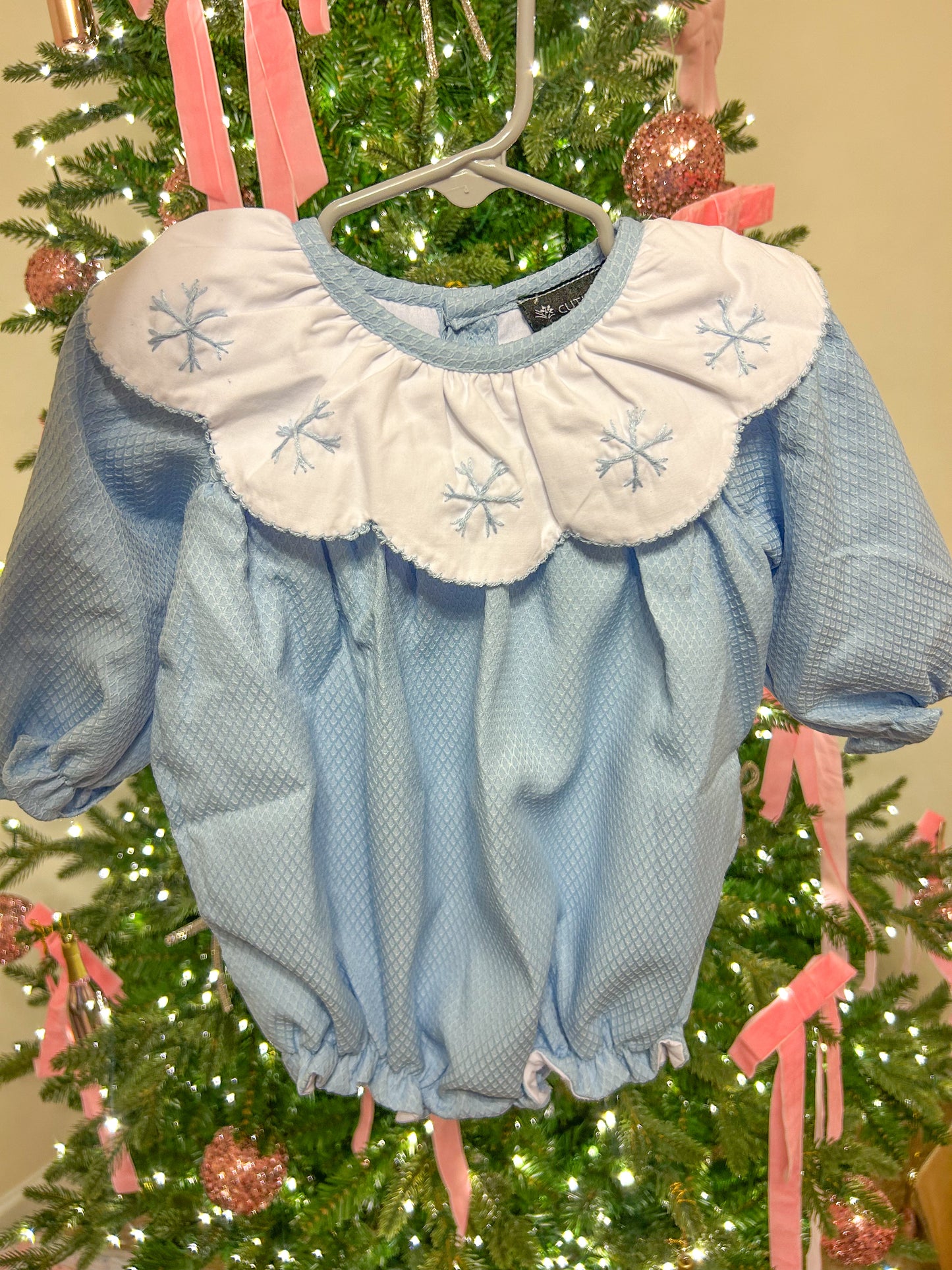 Hand Embroidered Snowflake Bubble