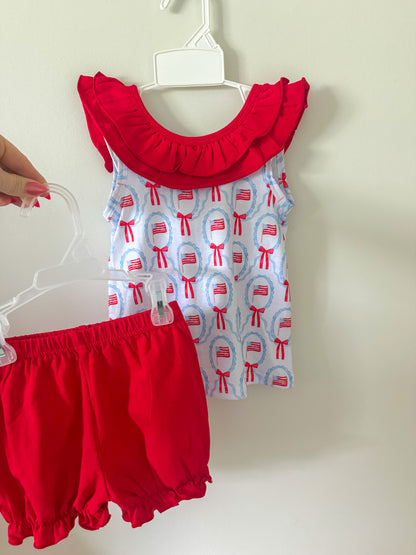 Patriotic Bow Back Shortie set