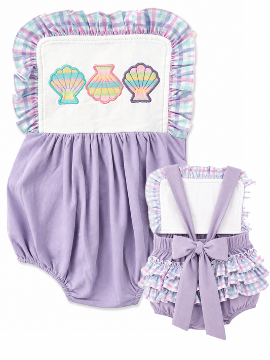 Applique Seashell sunsuit