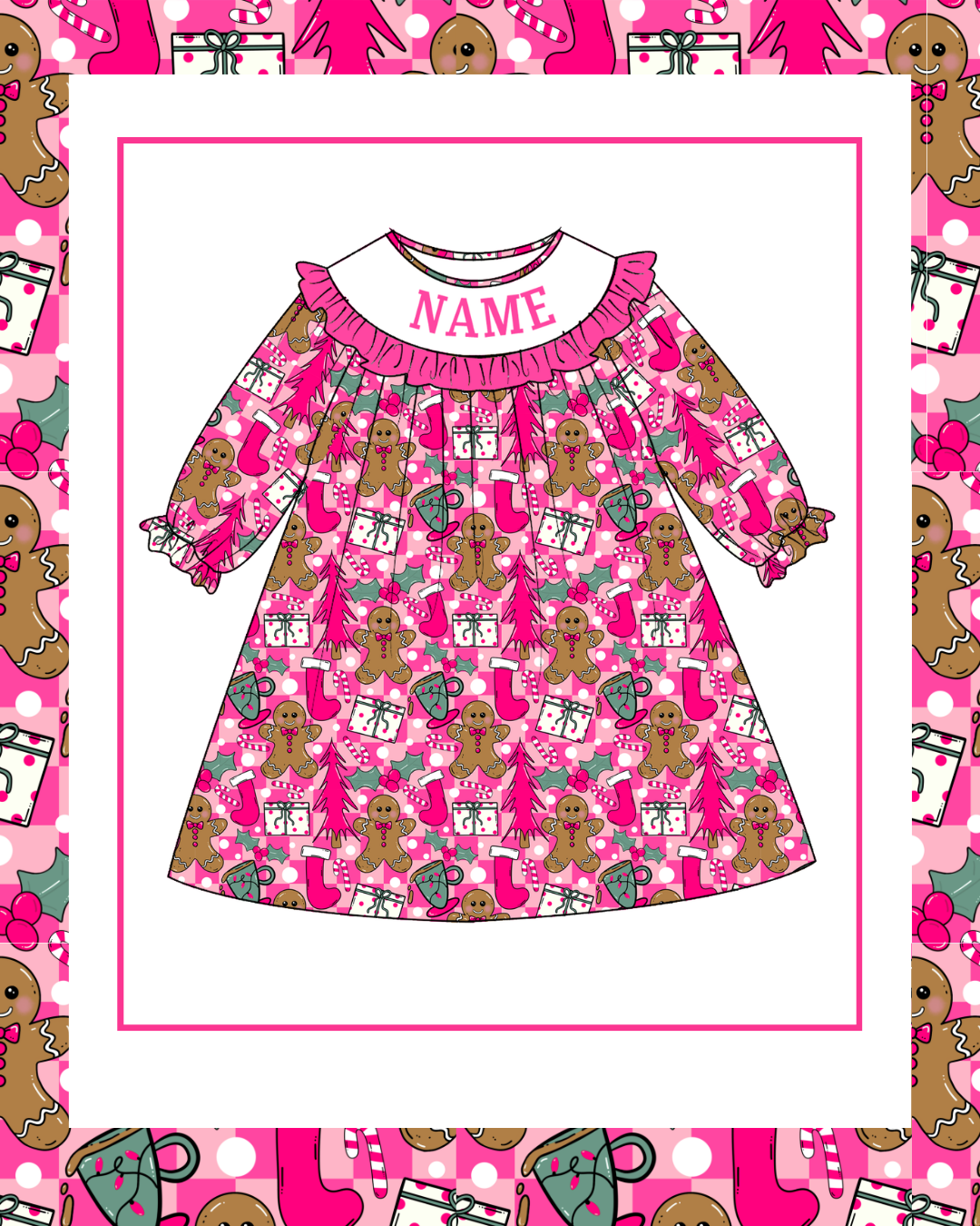 Preorder / Hot Pink Gingerbread Dress - Ships late October