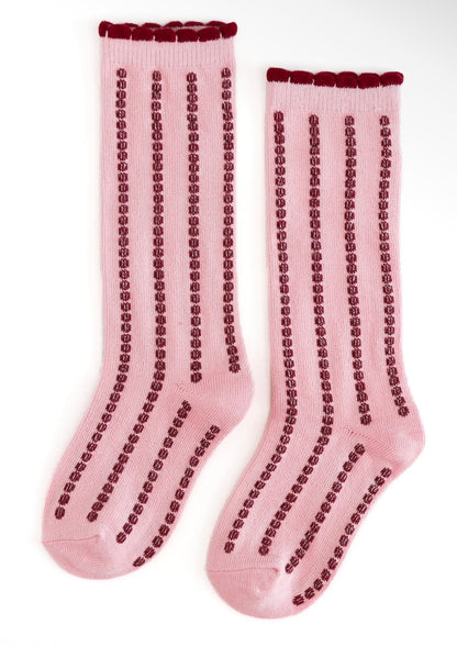 Gumdrop stripe quartz/crimson