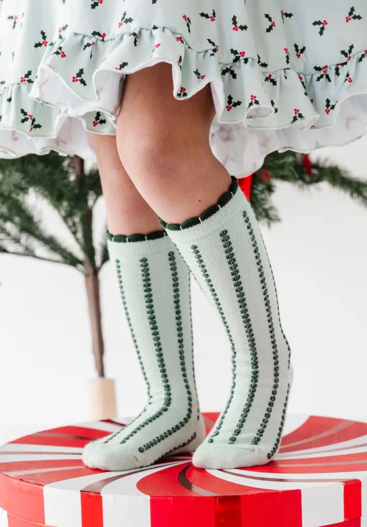 Gumdrop stripe mint/forrest