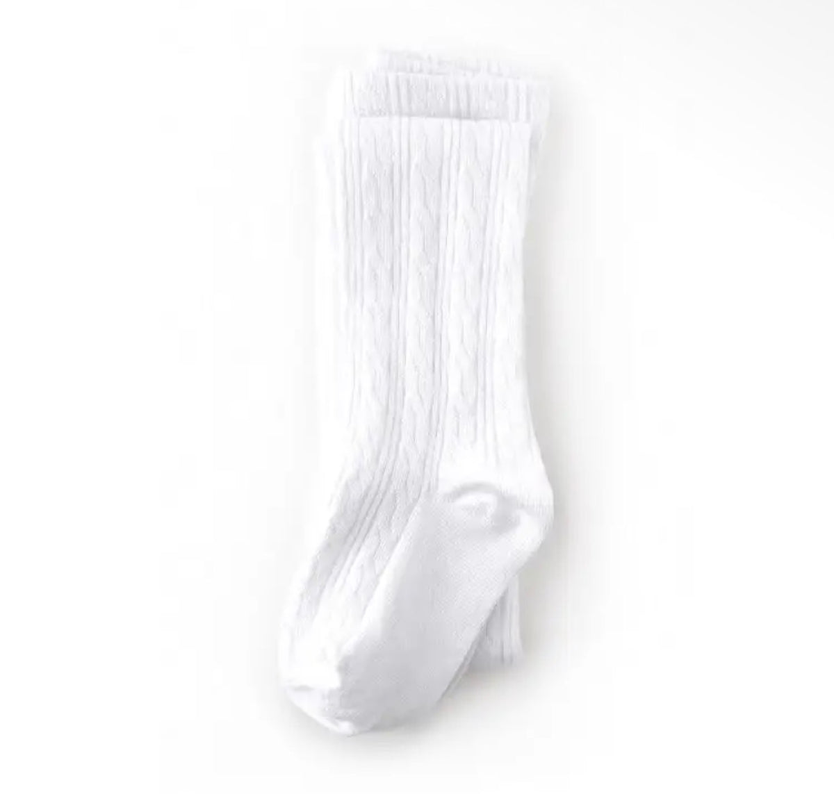 White Cable Knit Tights