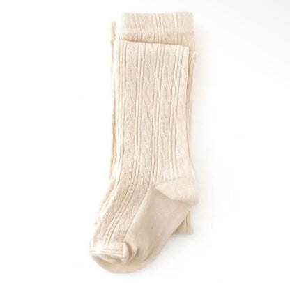 Vanilla Cable Knit Tights
