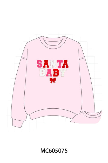 ADULT SANTA BABY French knot top