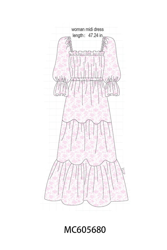 Pink Bow Adult Dress - Ships December