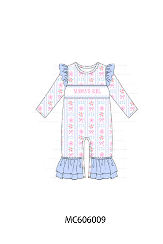 Floral MAMA'S GIRL Pant Romper- Ships December