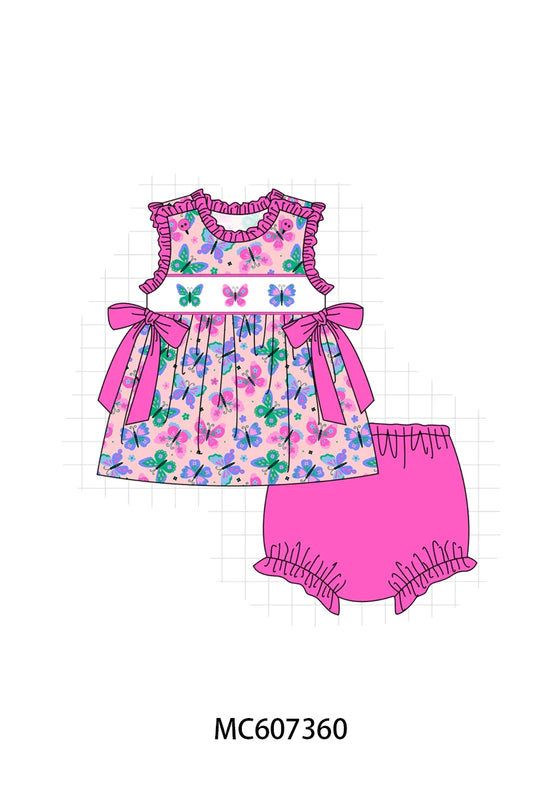 Preorder - Butterfly Ruffle Diaper Set / Ships late Jan