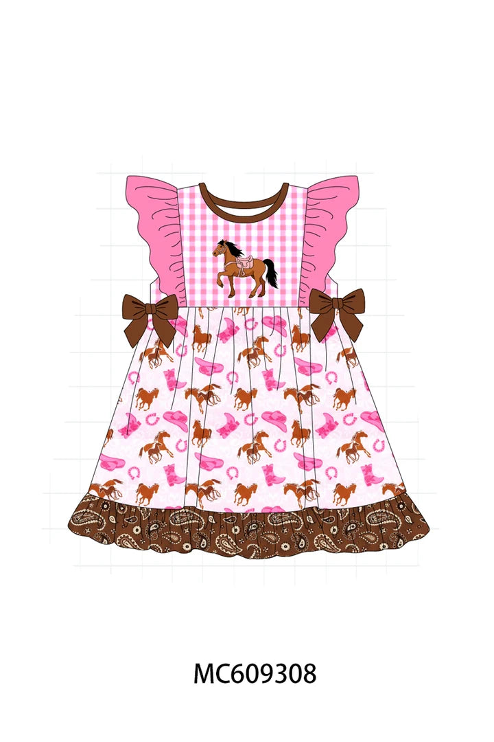 Preorder - Cowgirl Boot Horse Dress / Ships early April