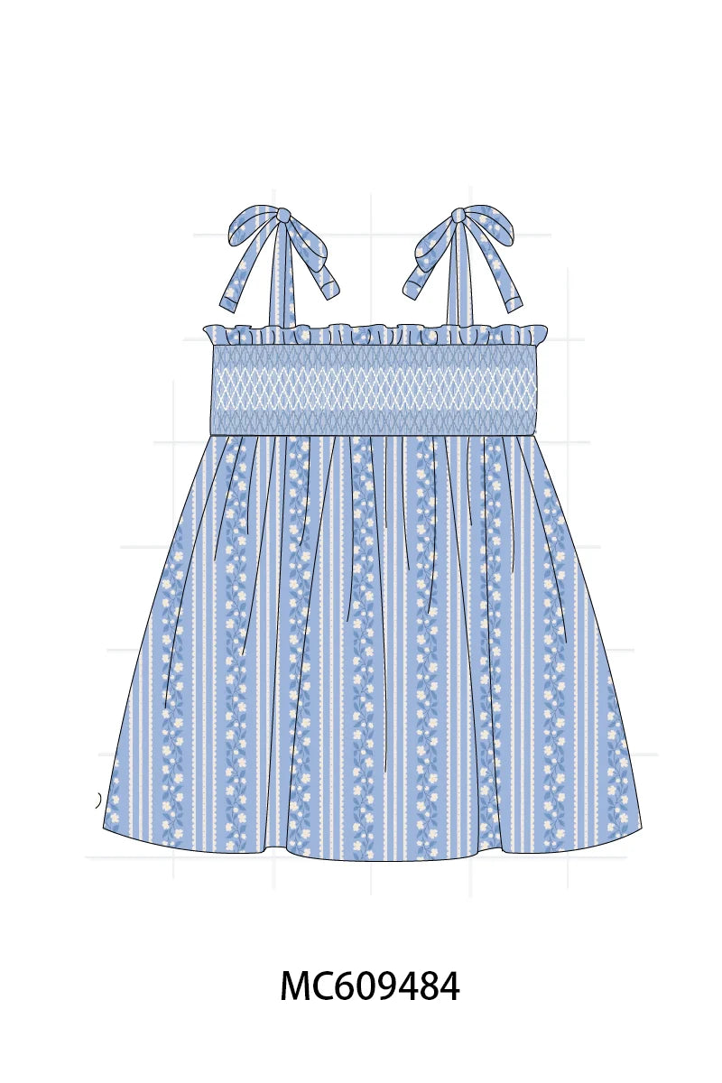 Preorder - Blue Floral Dress / Ships early April