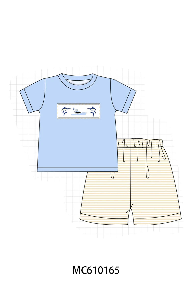 Preorder - Boys Marlin Short Set / Ships April