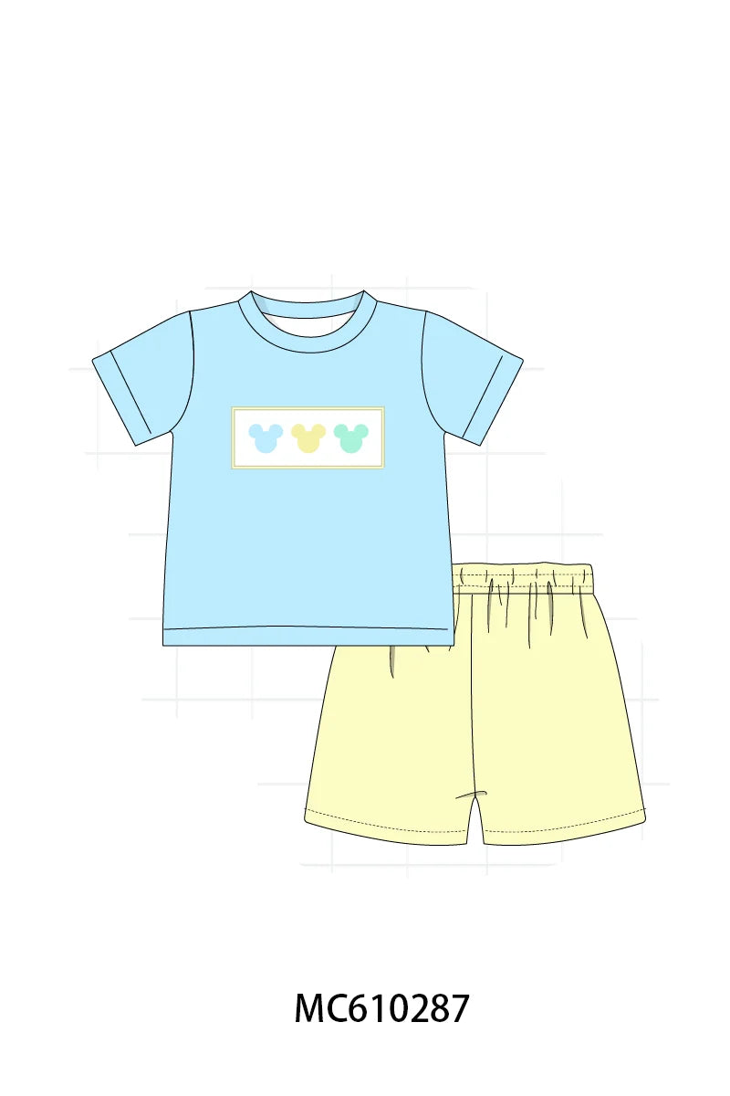 Preorder - Boys Color Block Short Set / Ships April