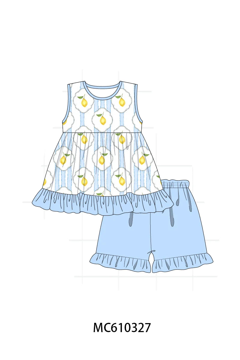 Preorder - Blue Lemon Short Set / Ships April