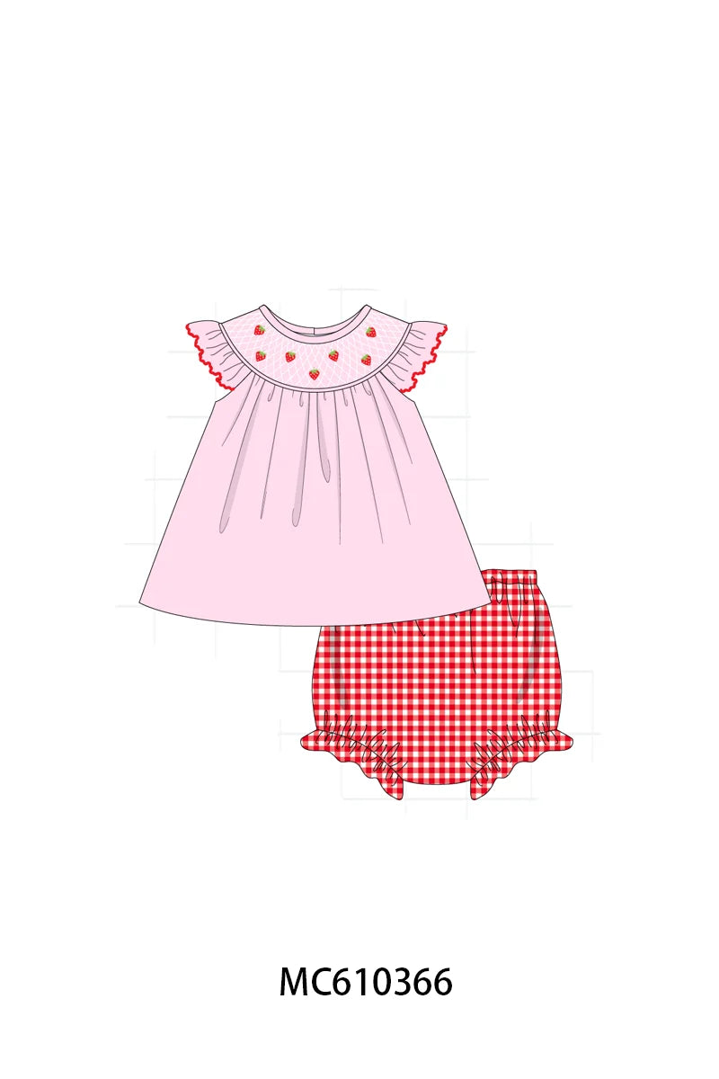 Preorder - Pink Strawberry Diaper Set / Ships April