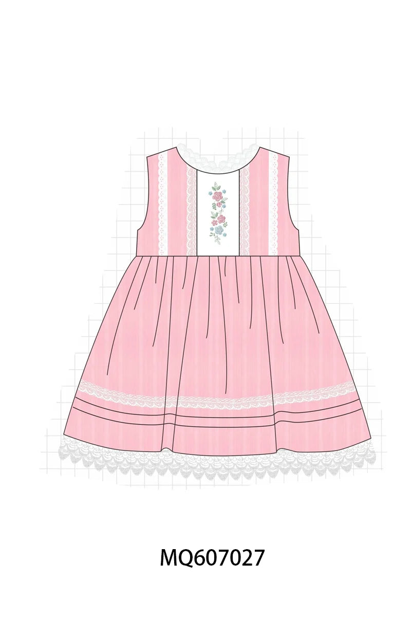 Preorder - Pink Flower Lace Dress  / Ships late Jan
