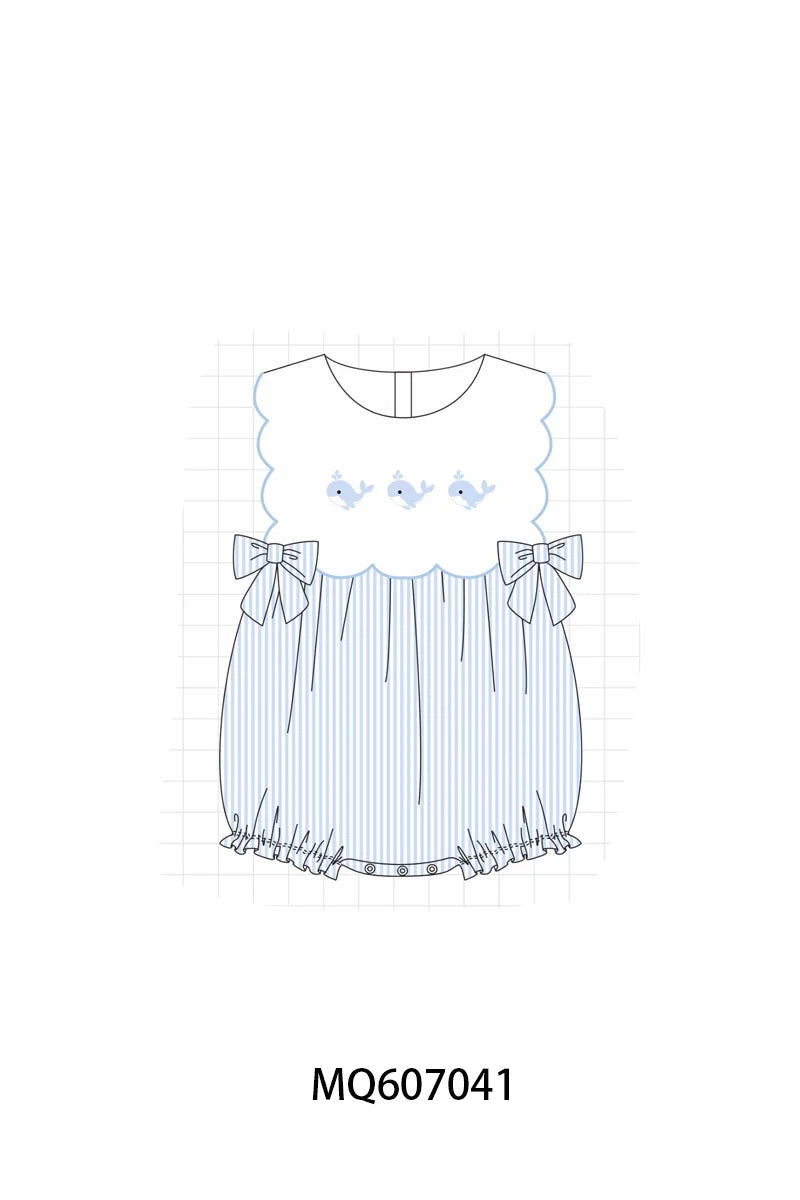 Preorder - Blue Stripe Whale Bubble / Ships late Jan