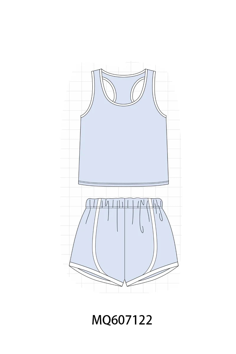 Preorder - Pink & Blue Active Short set / Ships late Jan