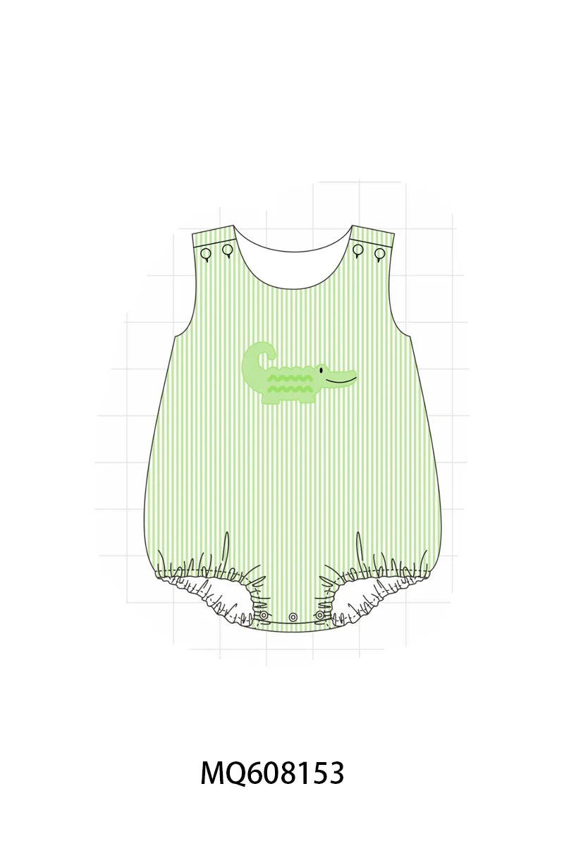 Preorder - Boys Seersucker Croc Bubble / Ships early April