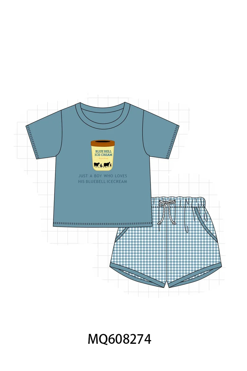 Preorder - Blue Ice Cream Short Set / Ships early April