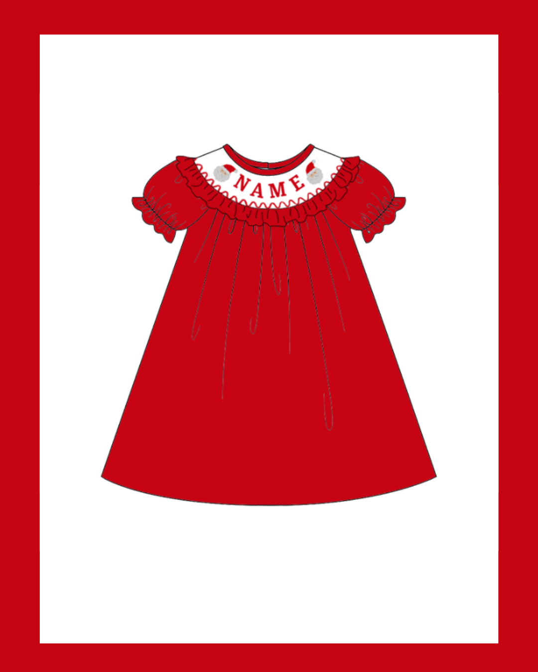 Preorder / Red Santa Dress - Ships late November