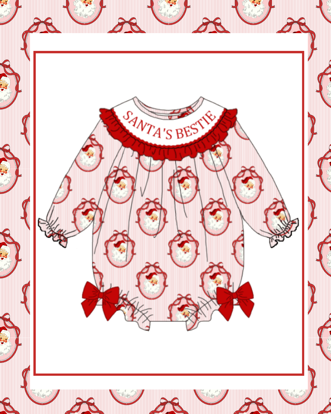 Preorder / Pink and Red Santa Bubble - Ships late November