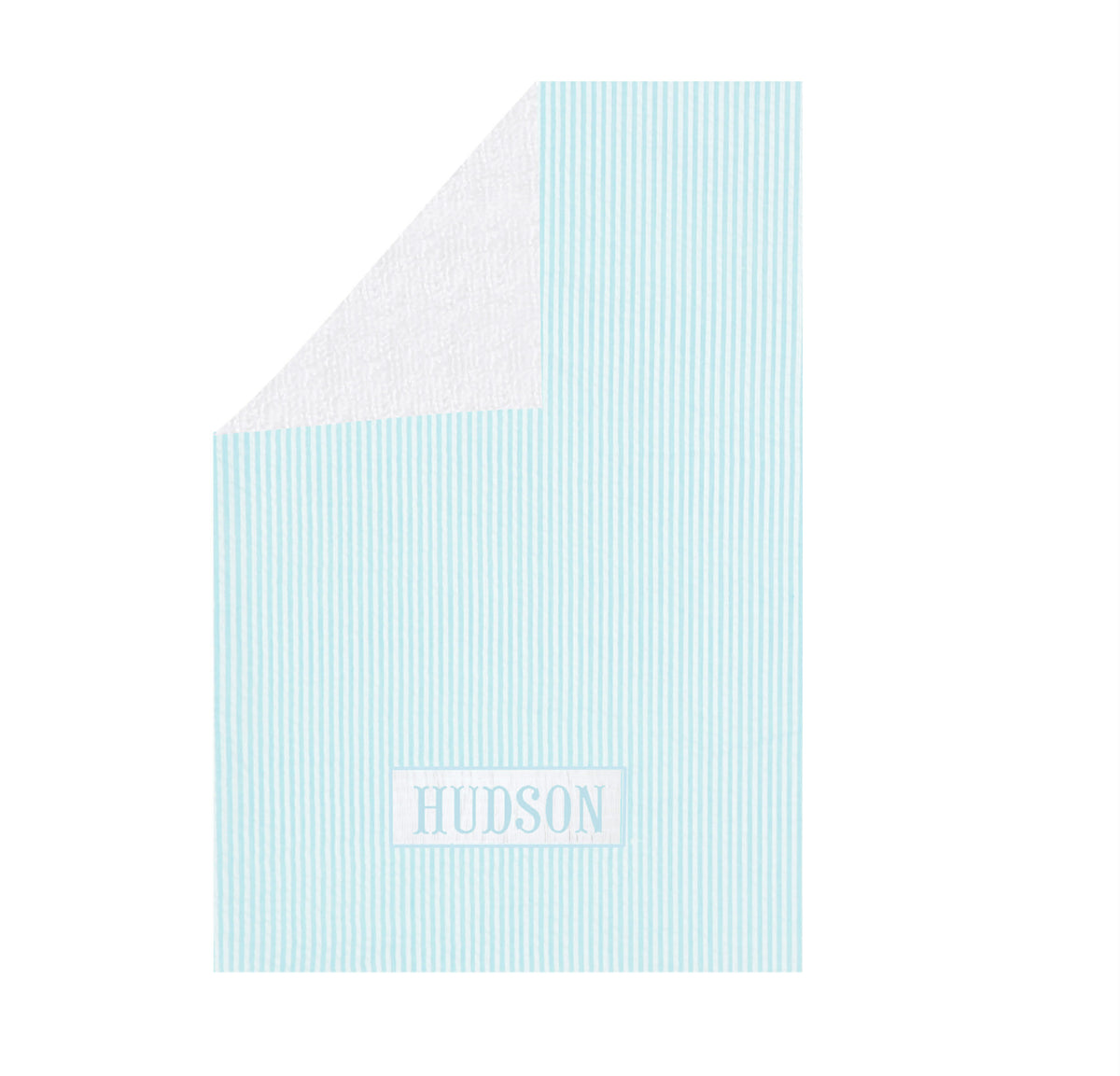Preorder - Hand Smocked Seersucker - Towel WITHOUT RUFFLES (Ships from CT to customers early March)